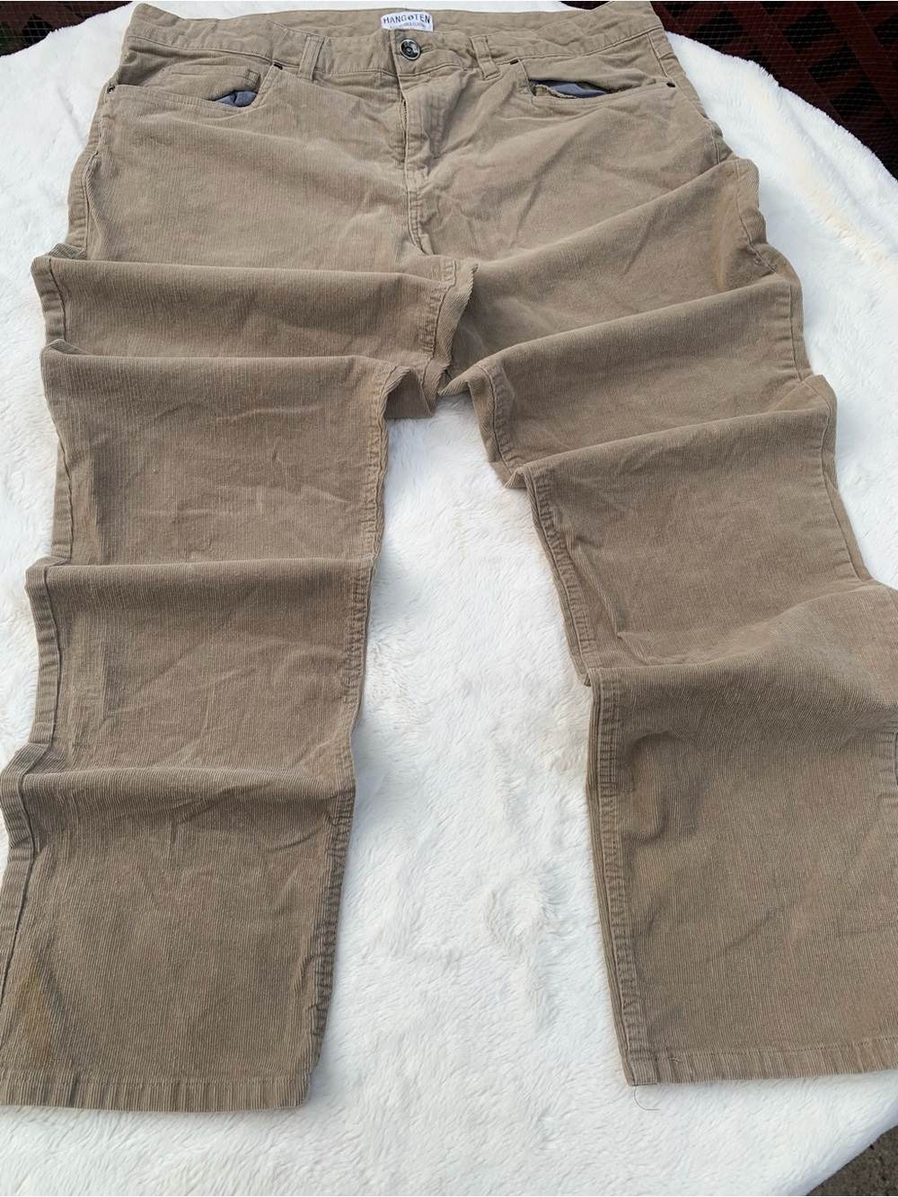 Hang Ten Men's Corduroy Pants in Khaki Brown